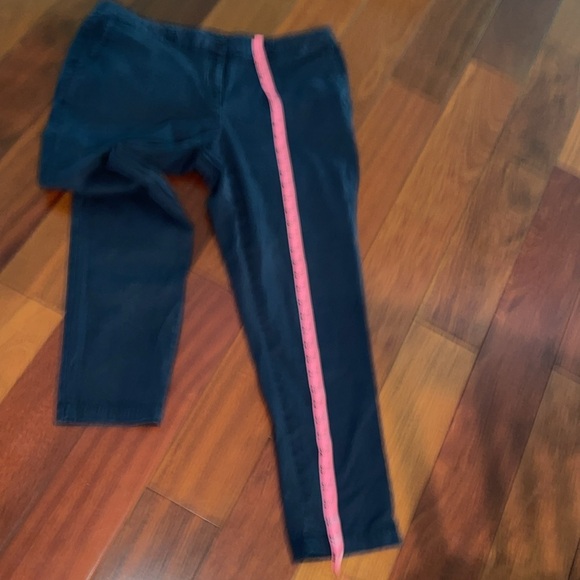 Talbots The Weekend Chino Pants Front Zip & Pockets Navy Blue 14W - Picture 7 of 8
